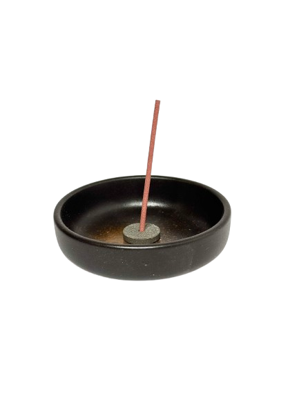 Porcelain Incense Ash Catcher Bowl - Brown